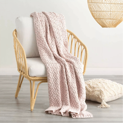 Lenni Luxurious 100% Cotton Knitted Throw