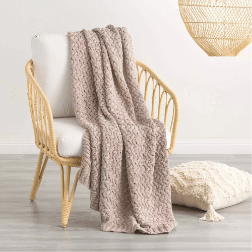 Lenni Luxurious 100% Cotton Knitted Throw
