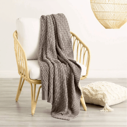 Lenni Luxurious 100% Cotton Knitted Throw