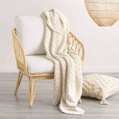Lenni Luxurious 100% Cotton Knitted Throw