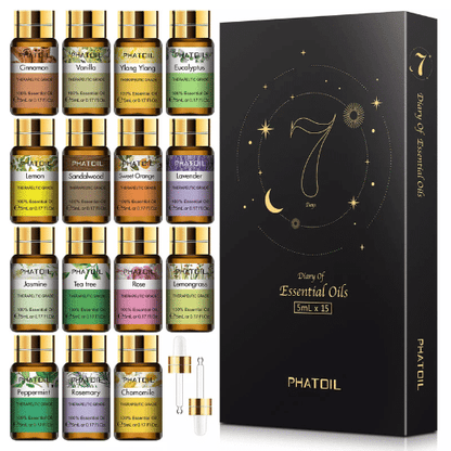 100% Pure Essential Oils Aromatherapy Boxed Set (15pcs)